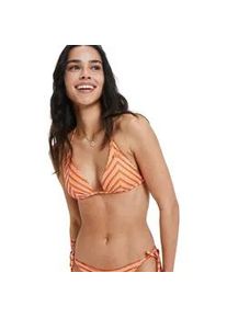 Triangel-Bikini-Top Roxy "Moana Stripe Tiki Tri", Damen, Gr. XL, Cup B, tigerlily, 81% Nylon, 19% Elasthan, Bikini-Oberteile