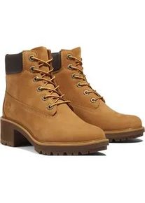 Schn&uuml;rstiefelette Timberland "Kinsley", Damen, Gr. 38,5, gelb (wheat, braun), Leder, Synthetik, Schuhe Schn&uuml;rstiefelette, Winterschuhe, Winterstiefel, Schn&uuml;rboots, Winterboots, wasserdicht