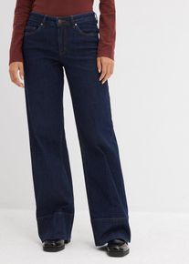 bonprix Wide-Leg-Jeans Mid Waist mit Bio Baumwolle, blau, Gr.46, Wide-Leg-Jeans Mid Waist mit Bio Baumwolle, 98% Baumwolle (organic)