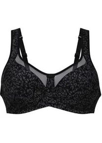 Entlastungs-BH Anita SINCE 1886 "Clara", Damen, Gr. 85, Cup D, schwarz (animal schwarz), Microtouch, Obermaterial: 86% Polyamid, 14% Elasthan, unifarben, BHs Entlastungs-BH, gepolsterte Tr&auml;ger, Netzeinsatz vorn, ohne B&uuml;gel, feminin, bequem