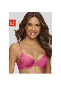 Schalen-BH s.Oliver "Pauline", Damen, Gr. 75, Cup C, orange (koralle), Spitze, Obermaterial: 62% Polyamid, 23% Polyester, 15% Elasthan, BHs Schalen-BH, mit B&uuml;gel und h&uuml;bschem Spitzenr&uuml;cken, Dessous