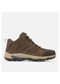 Wanderschuh Columbia "REDMONDTM IV MID WATERPROOF", Herren, Gr. 42,5, cordovan, tangy orange, Mesh, Synthetik, Schuhe Wanderschuh, wasserdicht