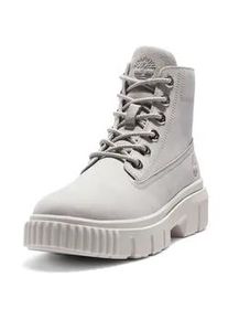 Schn&uuml;rboots Timberland "GREYFIELD MID LACE UP BOOT", Damen, Gr. 38, grau (hellgrau), Leder, Schuhe Schn&uuml;rboots, Winterstiefel, Schn&uuml;rstiefel, Winterschuhe