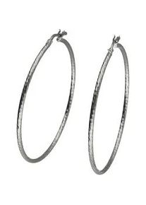 Paar Creolen Firetti "Schmuck Geschenk Silber 925 Ohrschmuck diamantiert" Gr. 40, silber (silberfarben), Ohrringe, Damen, 40, Silber 925 (Sterlingsilber)