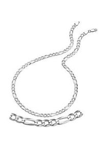 Kette ohne Anh&auml;nger Firetti "Schmuck Geschenk Silber 925 Halsschmuck Halskette Figarokette" Gr. 50, silber (silberfarben), Halsketten, Damen, 50, Silber 925 (Sterlingsilber), B: 5,1mm, Made in Germany, B:5,1mm