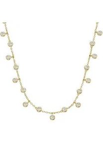 Collier Smart Jewel "mit Zirkonia, Silber 925", gold, Halsketten, Damen, 45cm, Silber 925 (Sterlingsilber), Collier