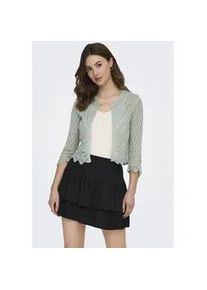 Jacqueline de Yong Strickjacke JDY "JDYSUN 3/4 CROPPED CARDIGAN KNT NOOS", Damen, Gr. XS, gr&uuml;n (jadeite), Strick, Obermaterial: 100% Polyacryl, unifarben, regular fit kurz, V-Ausschnitt, Strickjacken Strickjacke