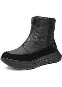 Winterboots Ara "ST.MORITZ", Damen, Gr. 6,5, schwarz, Textil, Veloursleder, Schuhe Winterboots, Snowboots, Winterstiefel mit Weite H (sehr weit)