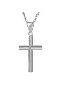 Kette mit Anh&auml;nger Firetti "Schmuck Geschenk Silber 925 Halsschmuck Ankerkette Kreuz", silberfarben, Halsketten, Damen, Silber 925 (Sterlingsilber), L: 45 B: 1,1mm, Made in Germany, B:1,1mm