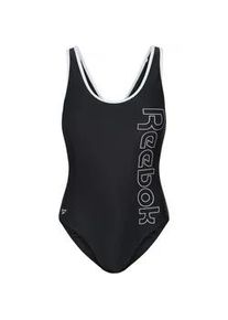 Badeanzug Reebok "Violetta", Damen, Gr. S, N-Gr, schwarz, Elasthan, Polyamid, Badeanz&uuml;ge Badeanzug, mit Knitter- und Abriebsfestigkeit, sportlich, Logo vorne