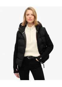 Superdry Damen Hybrid-jacke mit Zopfmuster-&Auml;rmeln Black - Gr&ouml;&szlig;e: 36 208221850066802A030