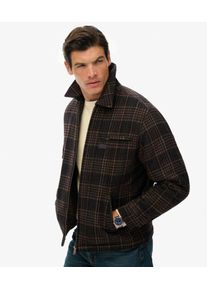 Superdry Herren Karierte Ranch-jacke aus Wollmischung Brown - Gr&ouml;&szlig;e: XL 1020203500104H1M004