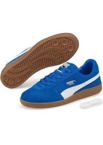 Sneaker Puma "HANDBALL", Herren, Gr. 44, blau (Puma royal, Puma wei&szlig;, gum), Leder, mehrfarbig, Schuhe Sneaker, mit sportlichem Stil, mit Overlay im Zehenbereich, aus Veloursleder