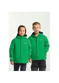 Skijacke Jack Wolfskin "FLOWLINE JKT KIDS", Kinder, Gr. 140, gr&uuml;n (mysticgr&uuml;n), Obermaterial: 100% Polyester; F&uuml;llung: 100% Polyester; Futter: 100% Polyester, Jacken Skijacke