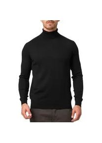 Rollkragenpullover INDICODE "INBurns", Herren, Gr. M, schwarz, Strick, Obermaterial: 80% Baumwolle, 20% Polyester, unifarben, regular fit normal, Rundhals, B&uuml;ndchen, Pullover Rollkragenpullover