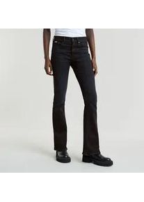 G-Star Raw Bootcut-Jeans G-STAR "3301 Flare Wmn", Damen, Gr. 28, L&auml;nge 32, schwarz (worn in schwarz vortex), Denim/Jeans, Obermaterial: 91% Baumwolle, 7% Elastomultiester, 2% Elasthan, bootcut fit normal, Jeans, aus Stretch-Denim