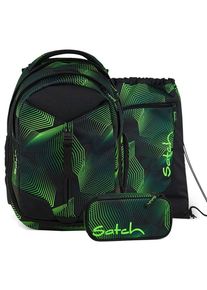 Satch match Set aus match + Sportbeutel + Schlamperbox-Seismic Green