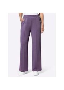 Jerseyhose Casual Looks, Damen, Gr. 38, Normalgr&ouml;&szlig;en, lila (feige), 50% Modal, 44% Polyester, 6% Elasthan, unifarben, Hosen Jerseyhose