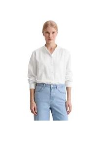 Marc O'Polo Langarmbluse MARC O'POLO, Damen, Gr. 42, wei&szlig;, Web, Obermaterial: 100% Baumwolle, Blusen
