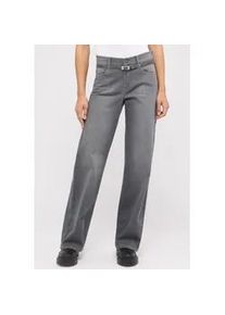 Relax-fit-Jeans Angels "LIZ BELT", Damen, Gr. 42, L&auml;nge 32, grau (mid grau used), Denim/Jeans, Obermaterial: 92% Baumwolle, 6% Polyester, 2% Elasthan, relaxed fit lang, Jeans, mit G&uuml;rtel