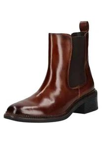 Stiefelette BAGATT "BAGATT Stiefelette Leder/Textil", Damen, Gr. 38, braun (cognac), Leder, Textil, Schuhe Stiefelette