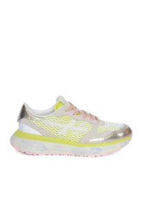 Premiata Low-Top Sneaker - Breathable Mesh Sneakers With Metallic Accents - Gr. 38 (EU) - in Gelb - f&uuml;r Damen