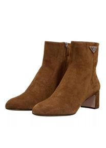 Prada Stiefel & Boots - Triangle Ankle Boot - Gr. 36,5 (EU) - in Braun - f&uuml;r Damen
