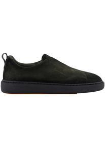 Santoni Loafer - Heren Victor Sneaker Nubuck Groen - Gr. UK_7_5 - in Gr&uuml;n - f&uuml;r Damen