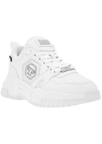 Philipp Plein Flat Shoes White - Gr. 45 (EU) - in Wei&szlig;