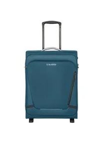 Handgep&auml;ck-Trolley Travelite "JETPACK Multi 2 Cabin, konzipiert f&uuml;r Condor & Ryanair", Gr. B/H/T: 40cm x 55cm x 20cm 41 l, blau (petrol), Polyester, unifarben mit Farbeins&auml;tzen, Koffer, Weichgep&auml;ck-Koffer Handgep&auml;ck f&uuml;r die meisten g&auml;ngigen Airlines