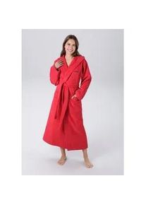Unisex-Bademantel Kangaroos "Cassidy, f&uuml;r Damen & Herren, Standardl&auml;nge & &Uuml;berl&auml;nge" Gr. XXXL, rot, L:142cm, Walkfrottee, Hausm&auml;ntel, mit Taschen, M&auml;nner und Frauen, Baumwolle, Reise, Hotel, Sauna, S-3XL
