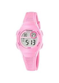 Chronograph Calypso WATCHES "Junior Collection", rosa, Armbanduhren, Kinder, Chronograph, Quarzuhr, Kinderuhr, Datum, digital, Stoppfunktion, ideal als Geschenk