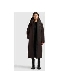 Wintermantel Khujo "LOFI3", Damen, Gr. S, moody plum, Canvas, 100% Polyester, unifarben, eingesetzt elastischer Bund mit Windstopper, M&auml;ntel Wintermantel