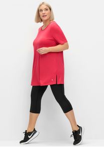 sheego Gro&szlig;e Gr&ouml;&szlig;en Funktionsshirt in Longform, sorbet pink, Gr&ouml;&szlig;e 48/50 - Damen