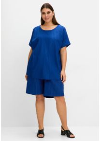 sheego Gro&szlig;e Gr&ouml;&szlig;en Tunika mit gekreuzten B&auml;ndern hinten, blaubeere, Gr&ouml;&szlig;e 58 - Damen