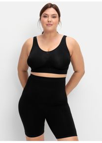 sheego Große Größen Formpants im Doppelpack, extrahohe Taille, hautfarben+schwarz, Größe 52/54 - Damen