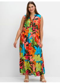sheego Große Größen Maxikleid mit Blumenmuster, bunt, Größe 42 - Damen