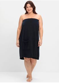 sheego Große Größen Saunatuch, nachtblau, Größe 46-52 - Damen