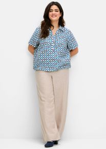 sheego Gro&szlig;e Gr&ouml;&szlig;en Tunika mit Gummizugbund, champagner-gemustert, Gr&ouml;&szlig;e 50 - Damen