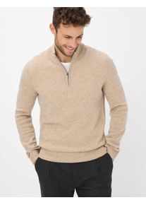 Brax Herren Strickpullover Style STEFFEN light camel, hellbeige, Gr. S