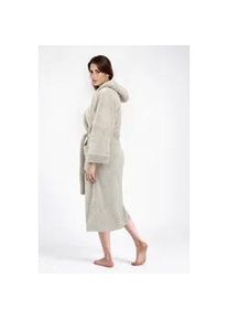 Unisex-Bademantel OTTO HOME "Lillou, ideal f&uuml;r Sauna & Spa, Hotelbademantel, Morgenmantel" Gr. S, beige (sand), L:120cm, Microfaser, Hausm&auml;ntel, kuschelig weicher Fleece, pl&uuml;sch, f&uuml;r Damen und Herren, XS-3XL