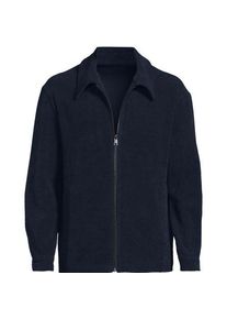 LANDS' END Stretchcord-Hemdjacke, Herren,  Blau, Polyester/Polyester-Mischung, by Lands' End