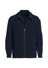 LANDS' END Stretchcord-Hemdjacke, Herren,  Blau, Polyester/Polyester-Mischung, by Lands' End
