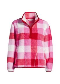 LANDS' END Teddy-Pullover mit Rei&szlig;verschluss Gemustert, Damen,  Pink, Polyester, by Lands' End