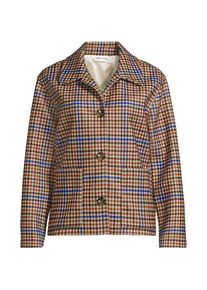 LANDS' END Hemdjacke Wool Touch Gemustert, Damen,  Wei&szlig;, Polyester, by Lands' End