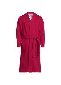 LANDS' END Serious Sweats wadenlanger Bademantel, Herren,  Rot, Baumwoll-Mischung/Polyester-Mischung, by Lands' End