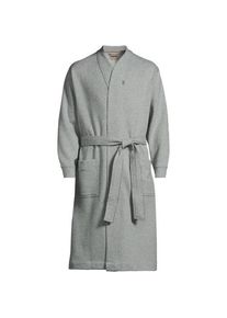 LANDS' END Serious Sweats wadenlanger Bademantel, Herren,  Grau, Baumwoll-Mischung/Polyester-Mischung, by Lands' End