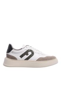 Furla Low-Top Sneaker - Vitello Soft Bicolor+Tessuto Spalmato+Cr - Gr. 36 (EU) - in Grau - f&uuml;r Damen