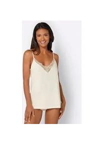 w&auml;schepur Achselhemd W&Auml;SCHEPUR, Damen, Gr. 40/42, 1 Stk., Normalgr&ouml;&szlig;en, beige (elfenbein), 50% Baumwolle, 50% Modal, V-Ausschnitt, Unterhemden