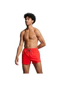 Badeshorts Puma "Puma SWIM MEN SHORT LENGTH SWIM SHORTS", Herren, Gr. XS, N-Gr, rot, Web, Obermaterial: 100% Polyester, unifarben, Badehosen Badeshorts, mit seitlichen Eingriff-Taschen, Ges&auml;&szlig;tasche mit Klettverschluss